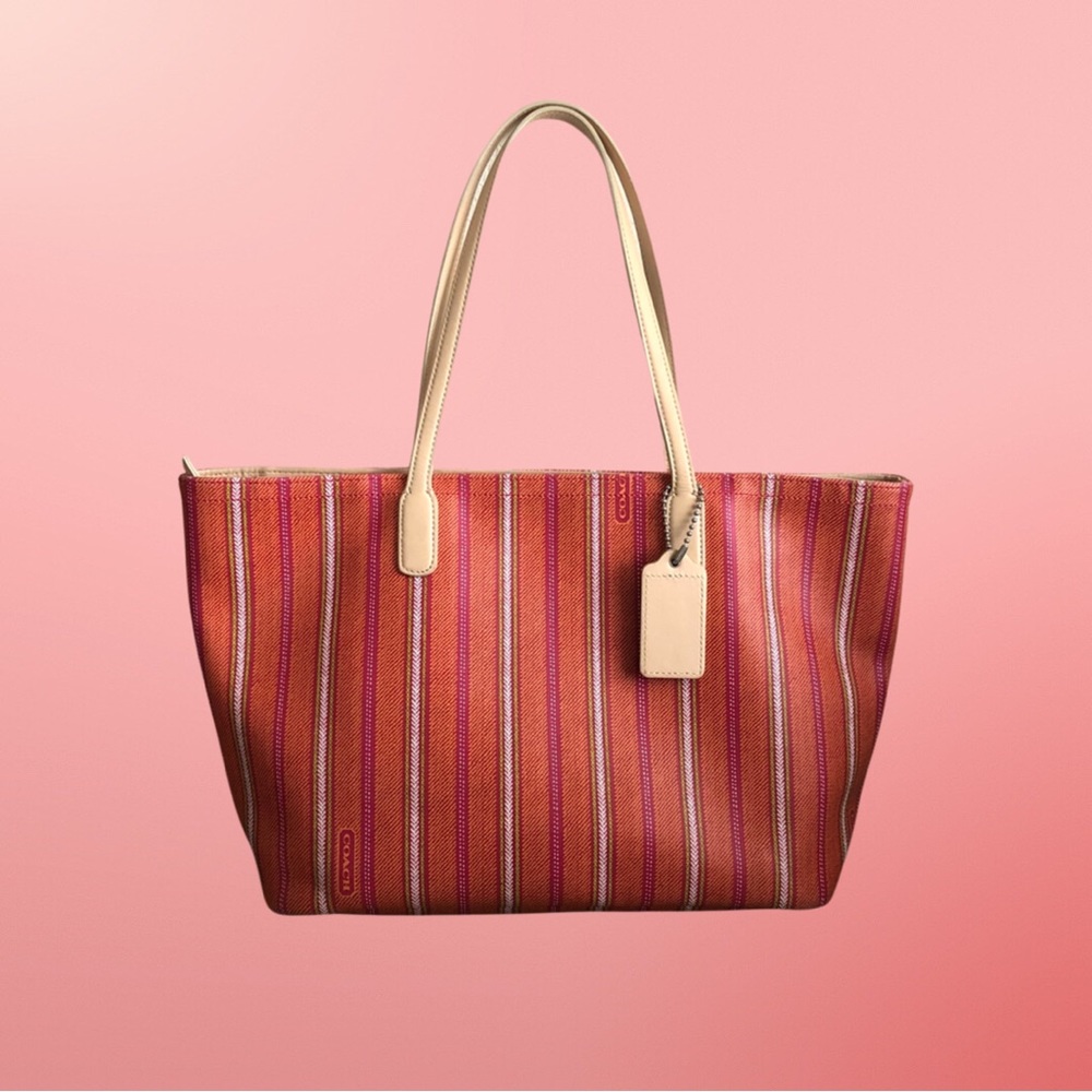 COACH Legacy Weekend Ticking Stripe Tote